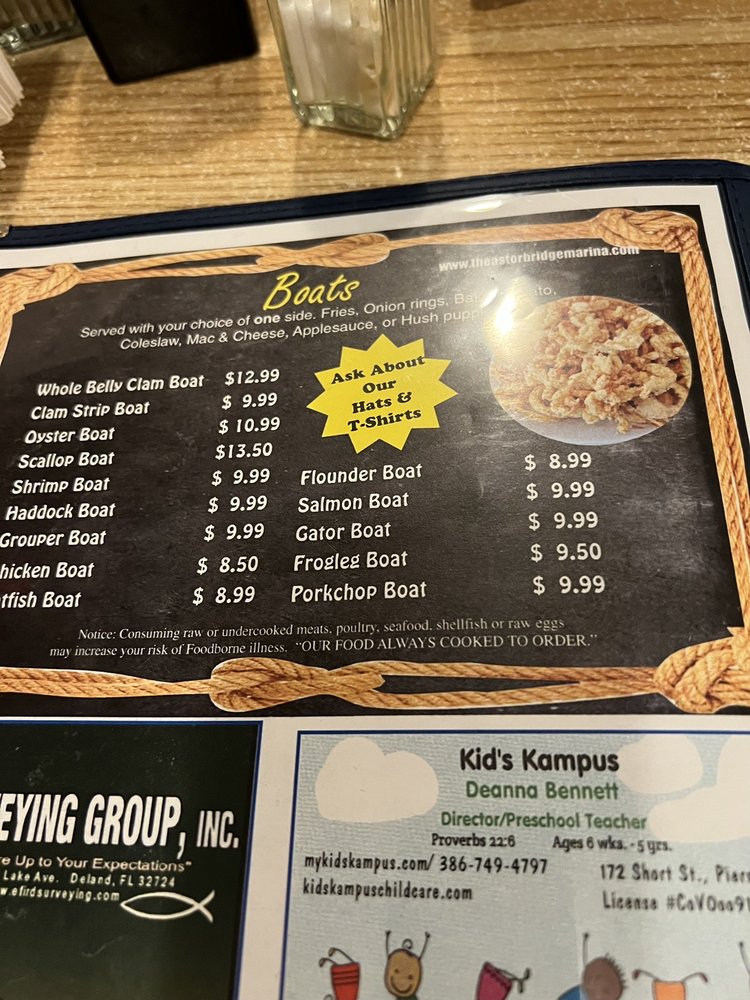 Essex Seafood Two Menu - Image 1